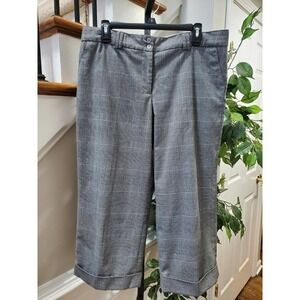Newyork Collection Women's Gray Polyester Mid Rise Straight Legs Pant Size 12
